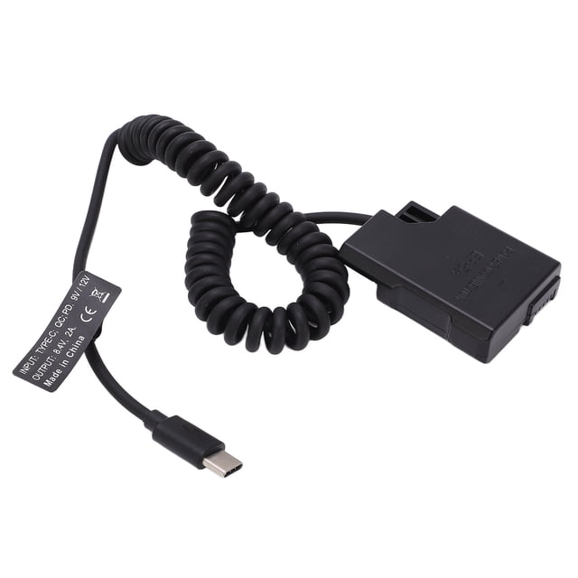 Adaptador de corriente tipo C con acoplador de CC ENEL14 y decodificación completa para batería ficticia para Nikon D5600 y D5500