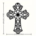 thumbnail image 2 of HELLOYOUNG Vintage Iron Cross Wall Sculpture Metal Wall Art  Sculptures Modern Church Farmhouse Decor Christmas Thanksgiving Gift, 2 of 6