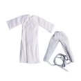 thumbnail image 3 of FashionCha 2 Pieces Miniature Figure Coat Action Figure Clothes Costume Accessory Trench Coat Mid Length Jacket Cloth Material Suitable for Tabletop Gaming Model Dioramas white, 3 of 8