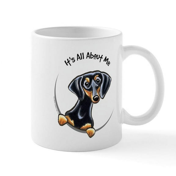 CafePress - Black Tan Dachshund Mug - 11 oz Ceramic Mug - Novelty Coffee Tea Cup