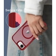 thumbnail image 7 of for iPhone 16E Case, Compatible with MagSafe, Translucent Matte Shockproof Anti-Slip Anti-Fingerprint Pocket-Friendly Phone Case Cover - Red, 7 of 7
