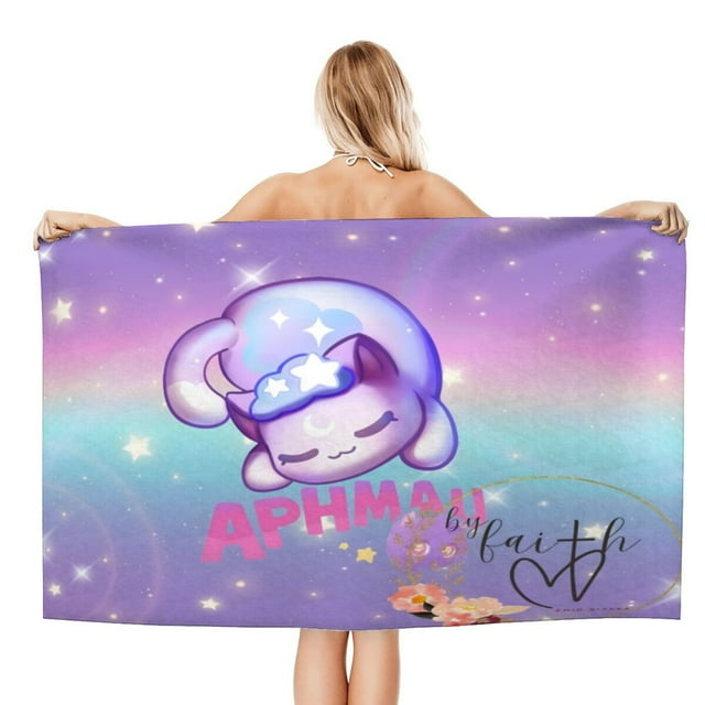 aphmu cat (3) Toalla de playa de secado rápido con diseño temático, regalo para mujeres y niñas, ideal para cumpleaños, fans, amantes de la música, uso en la playa o al aire libre, 78 × 150 cm