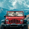 thumbnail image 2 of Uorisanigo Windshield Sun Shade for Wrangler, Compass, Gladiator & Renegade, Mandala Butterfly Sunshades Heat Shield, Aluminum Foil Structure Car Sun Visor, Accessories for Jeep Wrangler, 2 of 7
