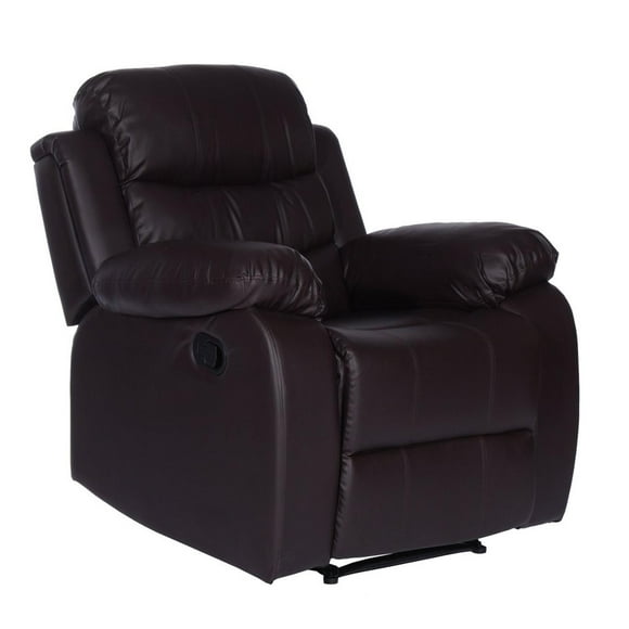 Sillon Reposet Reclinable Individual Tapizado de Tela cafe