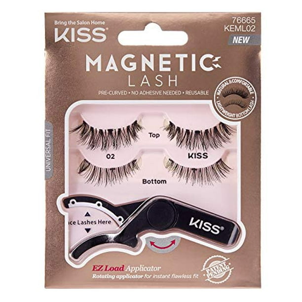 KISS Lash 02, Synthetic False Eyelashes with Under and