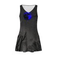 thumbnail image 4 of WFJCJPAF 2025 New Halloween Halloween Dresses for Women Long Sleeve,Women's Summer Comfort Fashion Printing Pocket Sleeveless V-Neck Dress - Blue XXL, 4 of 5