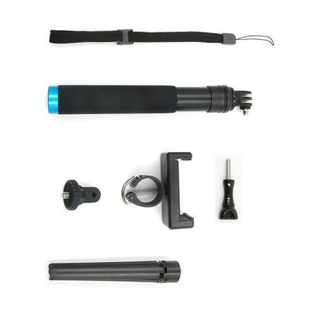 Cam Compatible Monopod 3-Way Tripod Mount, 1kg Load, for GoPro & Action Versatile Photography Aluminum Alloy