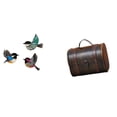 thumbnail image 1 of Caja organizadora de joyas con diseño de pájaros voladores para colgar en la pared, ideal para regalar, para la entrada, el dormitorio y el hogar., 1 of 8