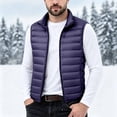 thumbnail image 2 of FRSASU Men's Lightweight Puffer Vest Outerwear Warm thermal Sleeveless Full Zip Up Stand Collar Puffy Jacket Navy, 2 of 6