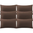 thumbnail image 1 of Unique Bargains 6 Piece Breathable Egyptian Cotton Pillow Case Cover Brown Standard, 1 of 8