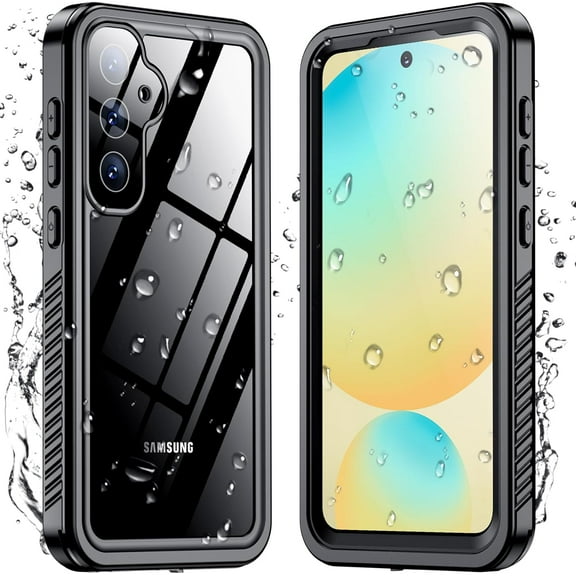 for Samsung Galaxy S24 FE Case Waterproof, [Military-Grade Drop Protection] [IP68 Underwater] Full Body Heavy Duty Rugged Shock-Proof Case for S24 FE 6.7''-Black