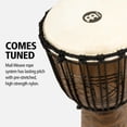 thumbnail image 3 of Meinl Percussion Djembe Afinado Tambor De Mano Círculo Instrumento Tallado Caoba Headliner Series - No Fabricado En China - Cuerdas De Tejido Africano Mali 2 Años De (Hdj17-M), 3 of 8