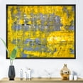 thumbnail image 2 of Designart 'Grey Meets Yellow Abstract Art I' Modern Framed Canvas Wall Art Print, 2 of 5