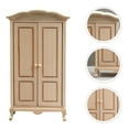 thumbnail image 1 of SEWCHICS 1Set Miniature Wardrobe Model Wood Synthetic Material Home Decoration Mini House Accessory 16.5X3.6In, 1 of 8