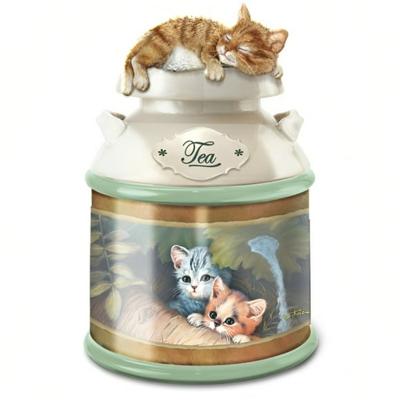 The Bradford Exchange Kitten Canister Tea Cozy Kittens Canister Collection Issue #1 by Jurgen Scholz 10 to 11.73-inches