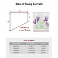 thumbnail image 6 of Purple Tulips Swag Valances for Windows, Spring Floral Botanical Plant Abstract Rod Pocket Sheer Valances for Large Windows, Swag Toppers Light Filtering for Kitchen Living Room 2 Panels 36''x63'', 6 of 6