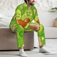 thumbnail image 7 of Disketp Avocado Keep Calm Mens Pajama Set, Soft Warm Long Sleeve Sleepwear, Cozy Button-Down Pjs for Men-X-Large, 7 of 7