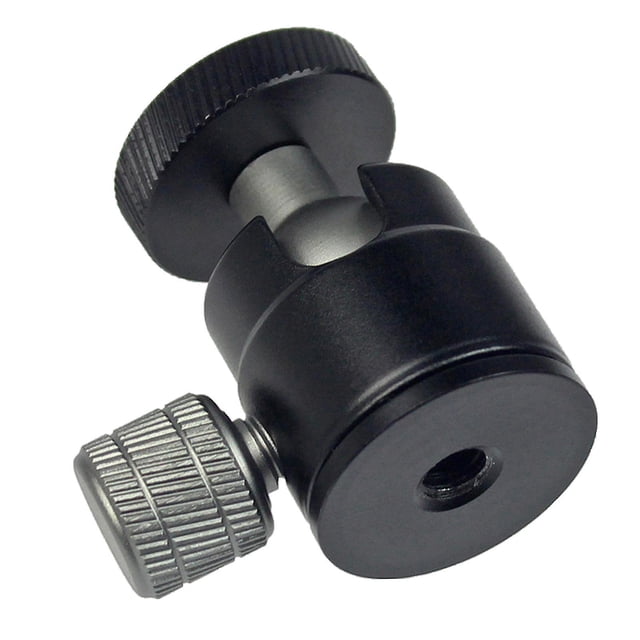 Trípode mini con cabezal esférico de aleación de aluminio giratorio de 360 grados con rosca de 1/4"