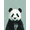 Adorable Panda, variant on Qisvanset Cute Sleeping Elephant Moon and Stars Canvas Wall Art, 15.75x11.81 Inches for Bedroom Nursery Living Room Kids Room Hallway
