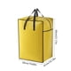 thumbnail image 3 of Bolsa organizadora de gran capacidad para guardar colchas | Plástico amarillo no tejido, plegable, para ropa de cama y mantas, con asas reforzadas y cremallera bidireccional, tallas S/M/L para, 3 of 6