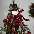 thumbnail image 3 of Northlight Plush Snowman in Top Hat Christmas Tree Topper -12" - Unlit, 3 of 6