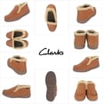 thumbnail image 2 of Clarks Mens Suede Leather Sherpa Lined Ankle Bootie Slipper JMH1952 - Removable Padded Insole - Indoor Outdoor House Slippers For Men (7 M US, Cognac), 2 of 8