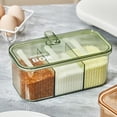 thumbnail image 5 of Vikakiooze Transparent Multi Compartment Dispenser Seasoning Jar Household Seasoning Condiments MSG Seasoning Box Shaker Kitchen Seasoning Jar Storage Box, 5 of 6