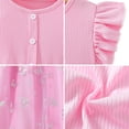 thumbnail image 6 of IPIO Pink Butterfly Dress for Girls, Shimmer Tulle A-Line Outfit with Flutter Sleeves for Birthday Wedding Party, 6 of 6