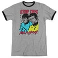 thumbnail image 1 of Star Trek Kirk N Spock Adult Ringer Heather Black, 1 of 1