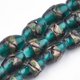 thumbnail image 1 of Handmade Gold Sand Lampwork Beads Drum Dark Cyan 15~18x10~12mm Hole: 1.5~2mm, 1 of 2
