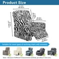thumbnail image 3 of Renewold Zebra Stripes Cover for Recliner Chair Soft Breathable Dog Couch Cover 4 Pieces Oversized Recliner Cover Washable Reclining Sofa Slipcover Living Room Decor, 3 of 8