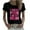 Black, variant on Women's "I WEAR PINK FOR MY MOM" Breast Cancer Awareness Short Sleeve Top - Charitable Themed Daily Casual Wear