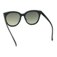 thumbnail image 4 of Womens Color Mirror Inset Lens Oversized Cat Eye Horn Rim Retro Sunglasses Matte Black - Green Mirror, 4 of 4