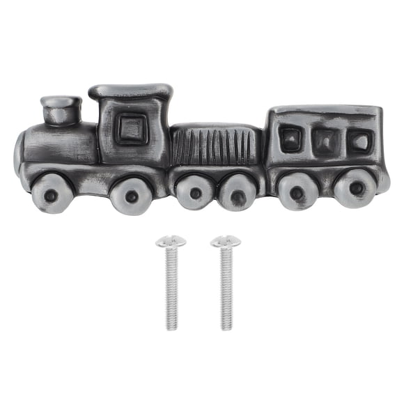 Shisuyan 1 Set Kids Dresser Knobs: Train-Shaped Kids Drawer Pulls - Decorative Zinc Alloy Handles For Children'S Wardrobe Cabinet And Dresser - Nursery Hardware