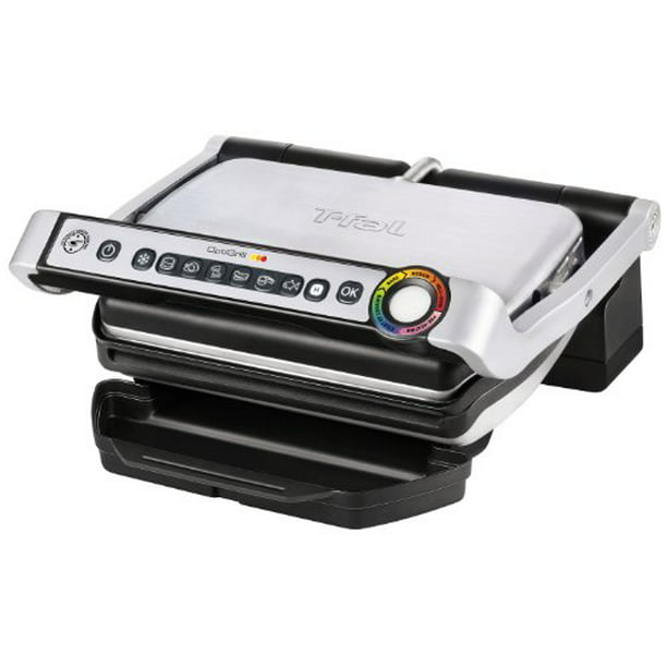 T-fal GC702 OptiGrill Stainless Steel Indoor Electric Grill with Removable and Safe plates,1800-watt, Silver - Walmart.com