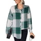 thumbnail image 1 of Camisa a cuadros para mujer,Camisa a cuadros para mujer Cárdigan a cuadros altos Top con botones a cuadros para mujer Elegante y moderno, 1 of 7