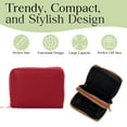 thumbnail image 4 of Credit Card Holder, Small Leather Zipper Card Case Wallet for Women, 4 of 5
