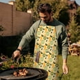 thumbnail image 4 of Yellow Lemon Fruit Mixed Fruits Yellow Apron-Garden Aprons for Women with Pockets-Cotton Linen Waterproof Kitchen Cooking Gardening Aprons Adjustable for Kitchen,Cooking,BBQ and Salon 33x27 Inch, 4 of 7