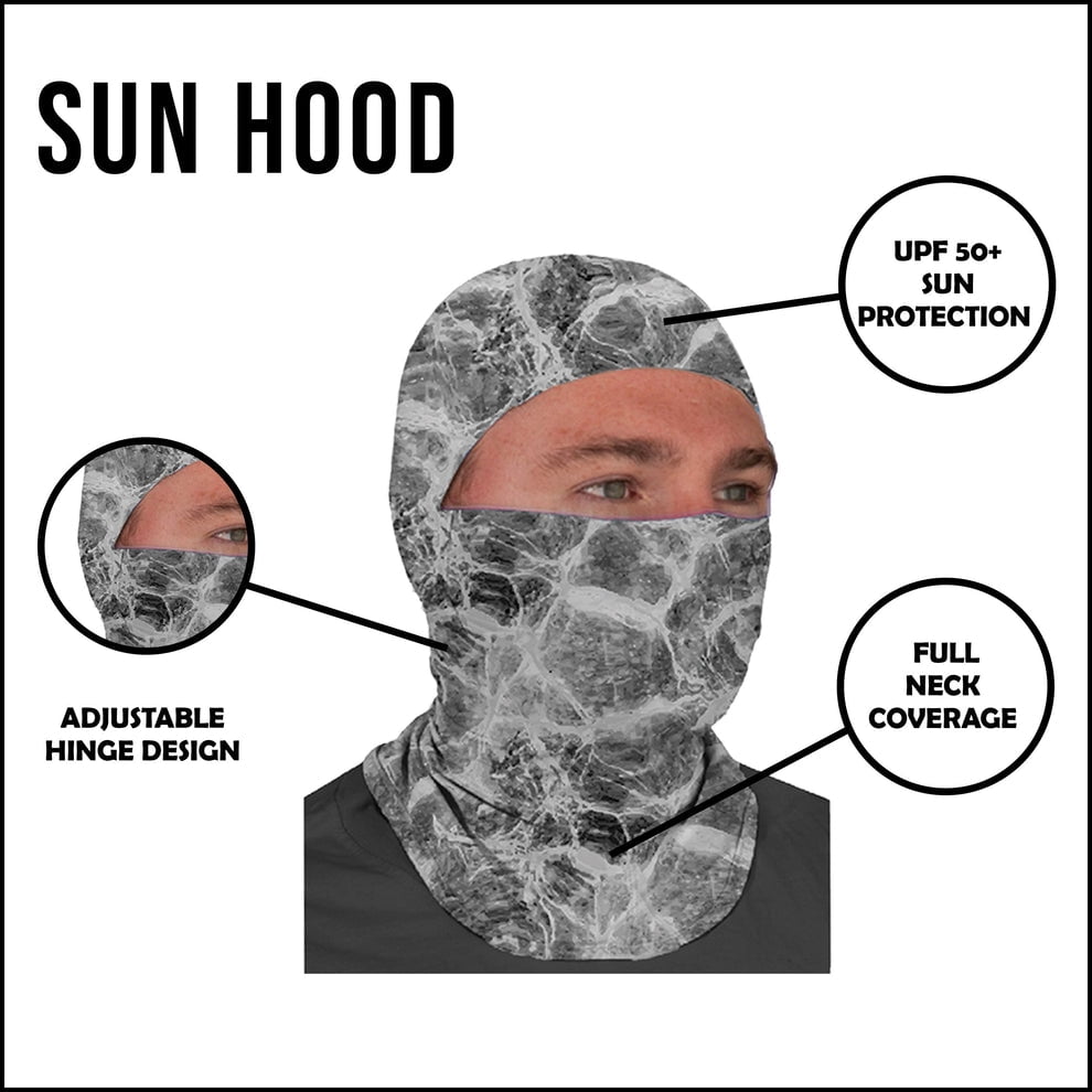Glacier Outdoor Sun Hood One-Size Adult Unisex All-Season UV Sun Protection Balaclava, Gray