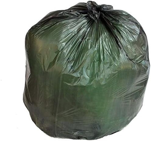 PlasticMill 12-16 Gallon, High Density, Black, 8 Micron, 24x33, 1000 Bags/Case, Garbage Bags / Trash Can Liners.