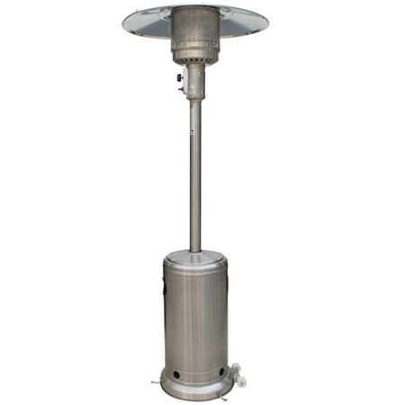 Yipa Floorstanding Outdoor Heating Mushroom Bronze Patio Heaters Waterproof Cover Stainless Steel Propane Home Garden Silver