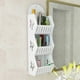 thumbnail image 1 of 3-Tier Wall Mounted Bathroom Storage Organizer Rack with Hanging Rings, PVC Shower Shelf for Toiletries, Towels, Laundry Room Organization, Space Saving Bathroom Storage Solution for Apartments, 1 of 6