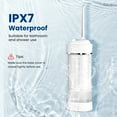 thumbnail image 3 of Portable Water Flosser for Teeth: Oral Irrigator Water Teeth Cleaner Pick with 5 Modes, Rechargeable 5 Jet Tips Floss Picks for Home Travel,White, 3 of 7