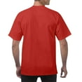 thumbnail image 3 of Vmvidoty Mens Solid Color Loose Crew Neck Elastic Short Sleeve Workout Tops Sports Red XXXXXL( Men's or Men's Big & Tall ), 3 of 5