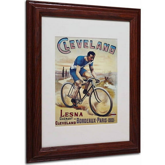 Trademark Fine Art "Bike 22" Matted Framed Art by Vintage Apple Collection, Wood Frame