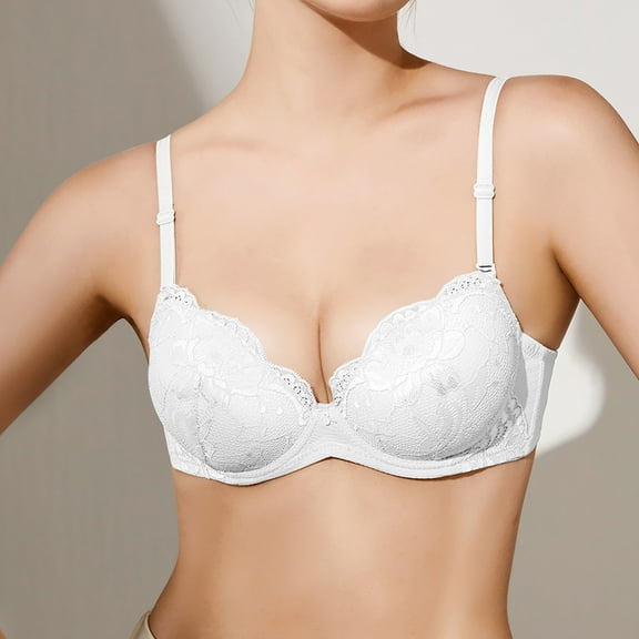 Njoeus Women's Bras Women Bras Women's Lace Push Up Bras Wire Free Bralette Comfortable Underwear Wireless Bras with Support and Lift Workout Bras for Women