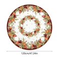 thumbnail image 3 of Dmlomu Thanksgiving Round Table Cloth, 47in Waterproof Table Cover, Wipeable No-Wash Fall Decorations for Home Dining Table Decor Holiday Party, 3 of 6