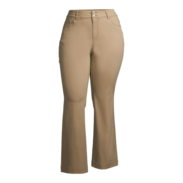 Plus size bootcut khaki pants top