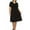 Black, variant on MOA Collection Women's Plus size Stylish Solid Faux Wrap Dress with Deep V-Neck