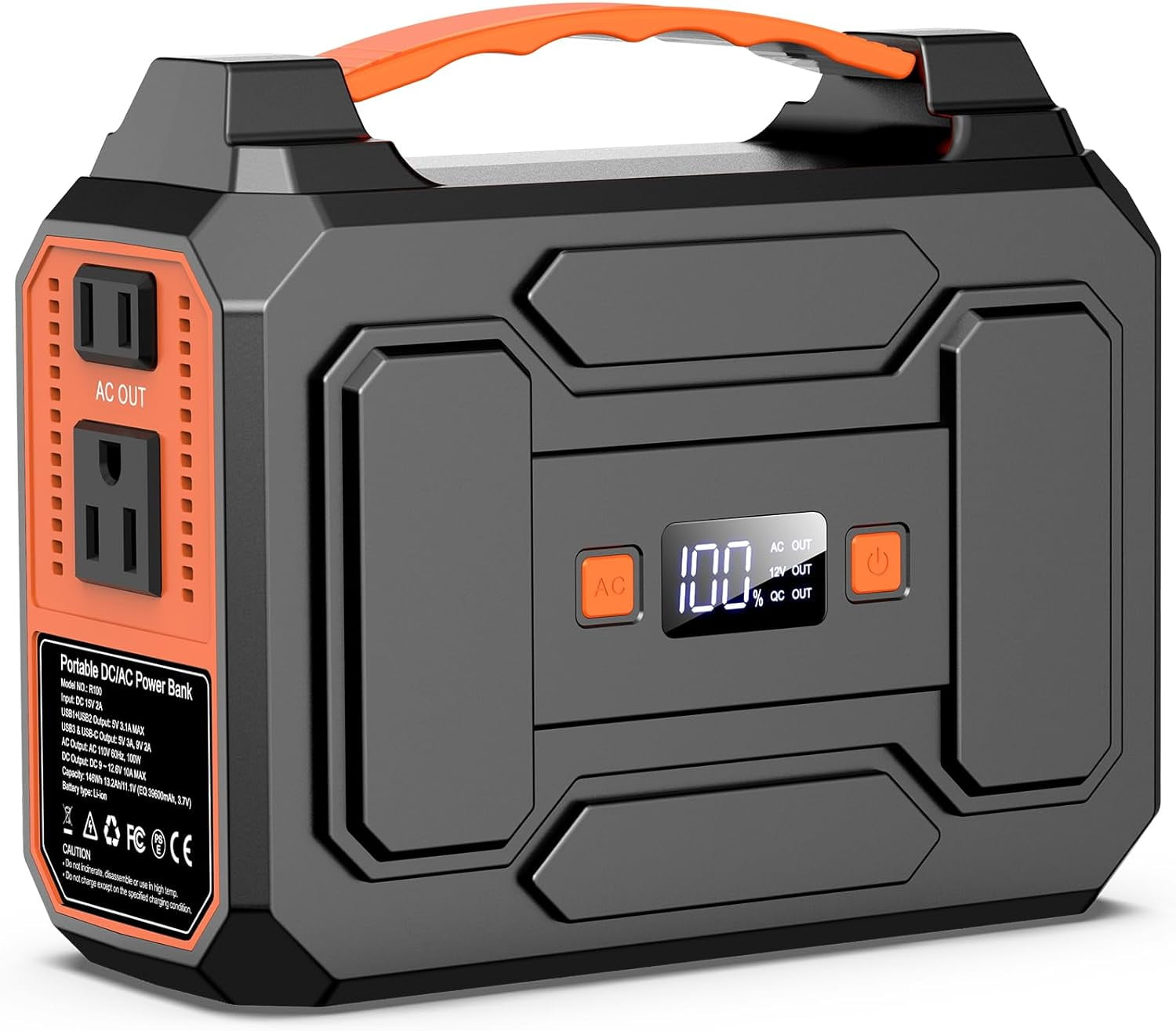 Solar Powered Generator 200W Peak/100W Rated, Portable Solar Generator Power Station with Solar Panels 40W Included, 146Wh Solar Power Bank with AC Outlet 110V for Home Use Camping Outdoor Adventure